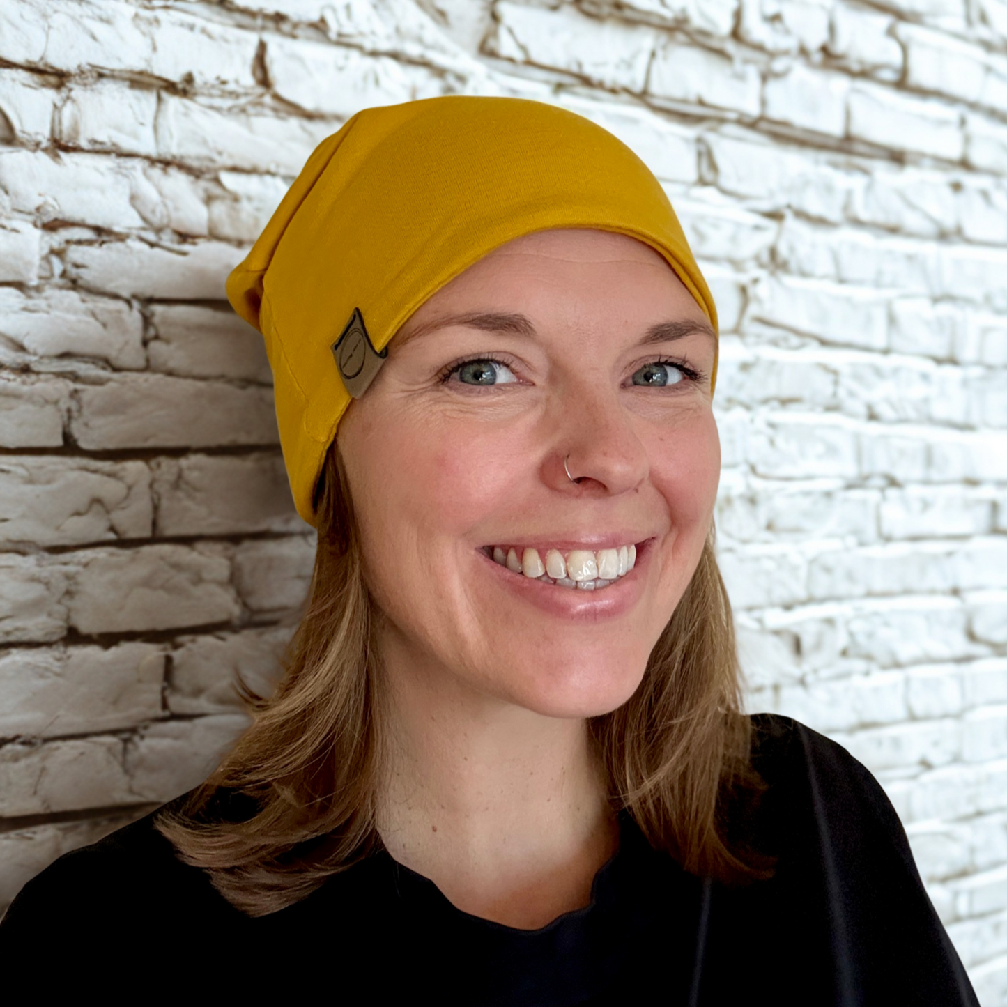Bamboo/Cotton Twist Beanie [Mustard]