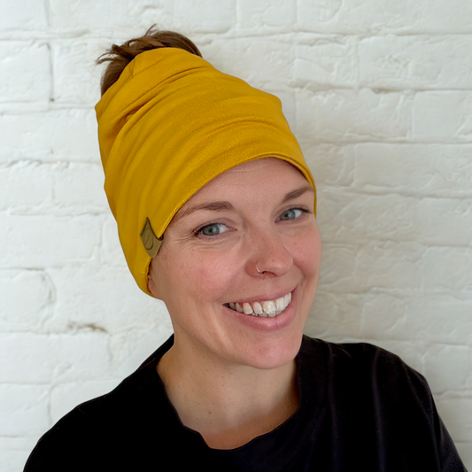 Bamboo/Cotton Twist Beanie [Mustard]