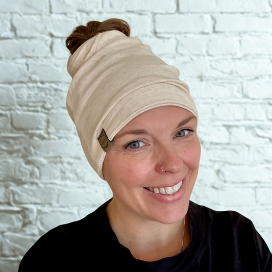 Bamboo/Cotton Twist Beanie [Almond]