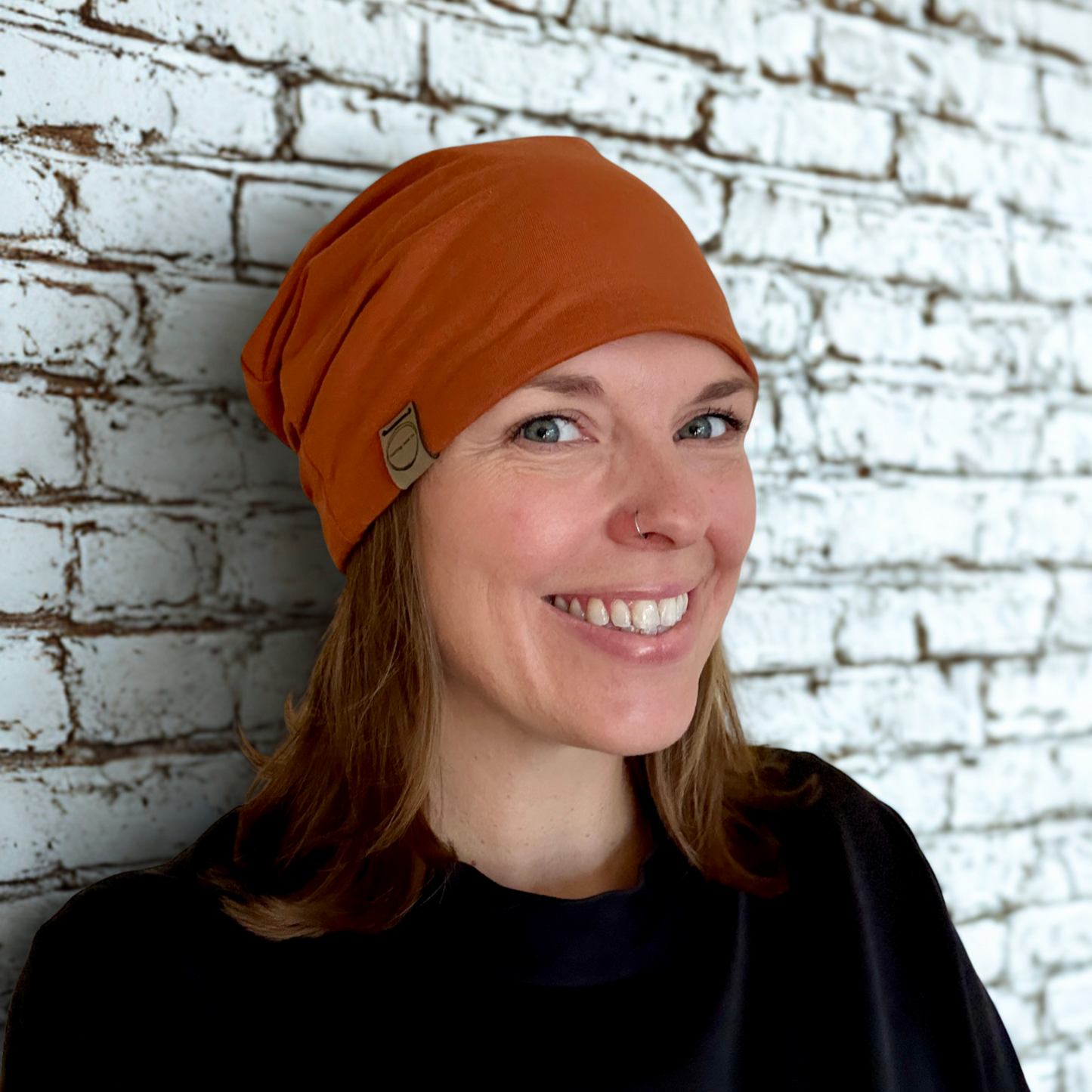Bamboo/Cotton Twist Beanie [Rust]